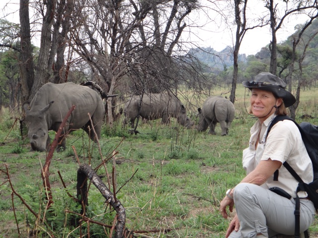 Close to the white rhinos