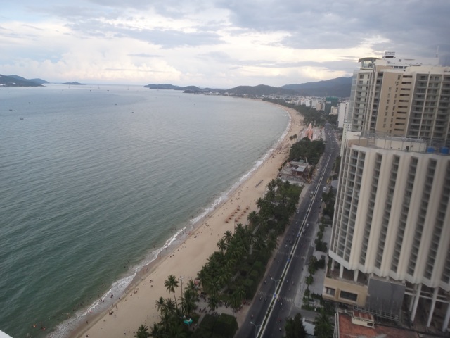 Baie de Nha Trang vu du 28eme étage du Sherat