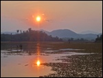 Coucher de soleil sur le lac