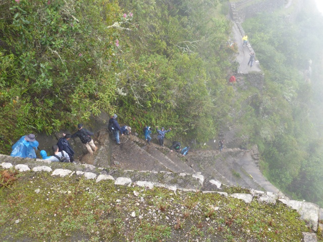 Embouteillage pour la descente: c'est raide !
