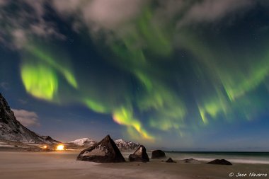 Titre Northern Lights Lofotens Norway _ Legende